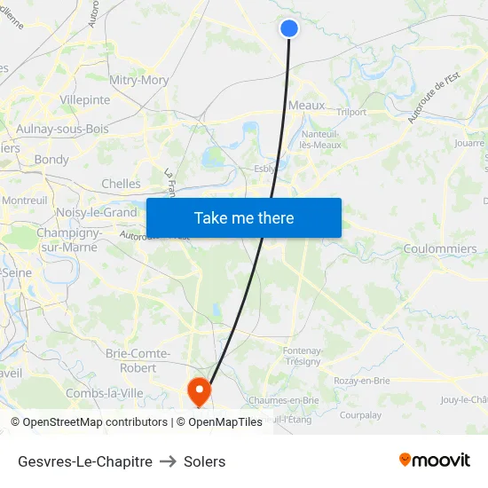 Gesvres-Le-Chapitre to Solers map
