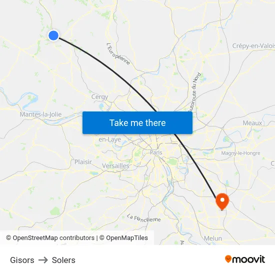 Gisors to Solers map