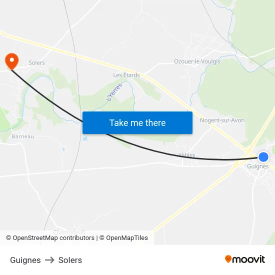 Guignes to Solers map