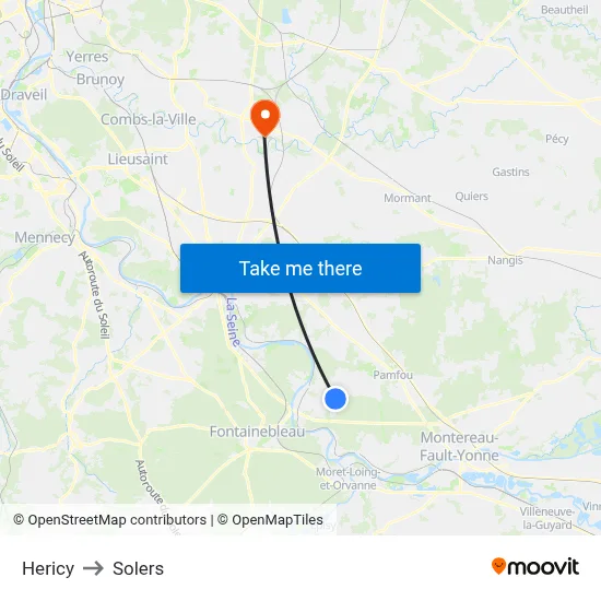 Hericy to Solers map