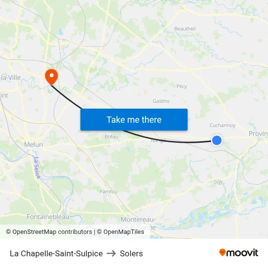 La Chapelle-Saint-Sulpice to Solers map