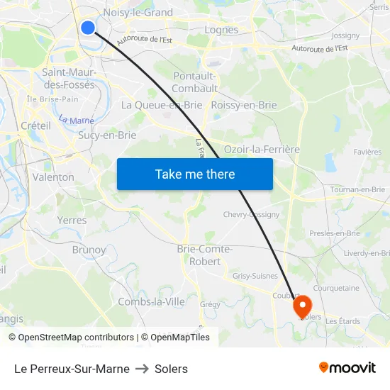 Le Perreux-Sur-Marne to Solers map