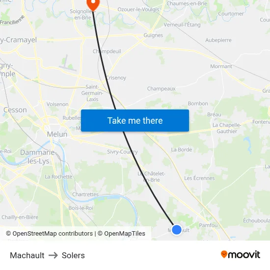 Machault to Solers map