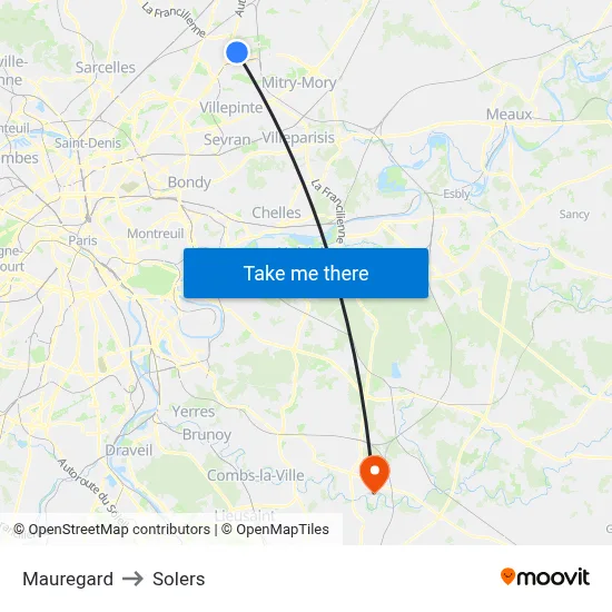 Mauregard to Solers map