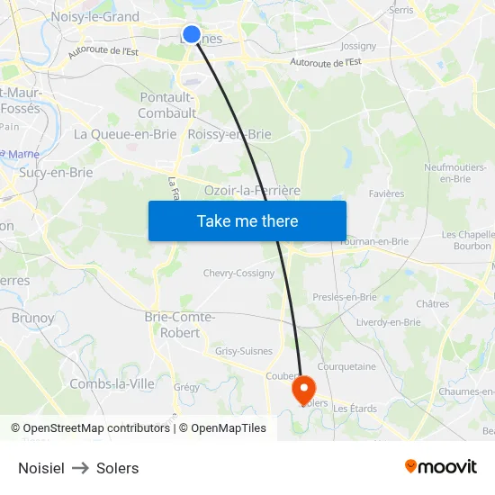 Noisiel to Solers map