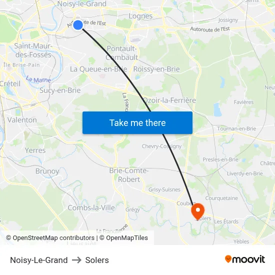 Noisy-Le-Grand to Solers map