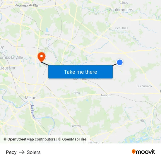 Pecy to Solers map