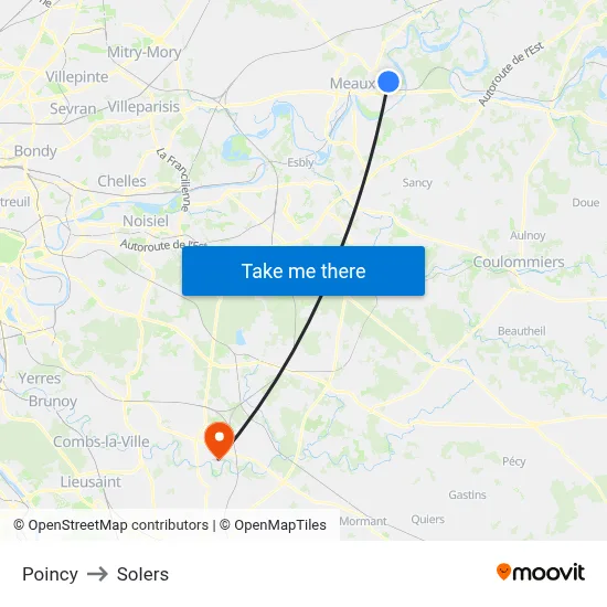 Poincy to Solers map