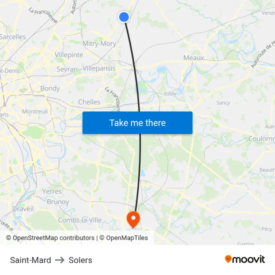 Saint-Mard to Solers map
