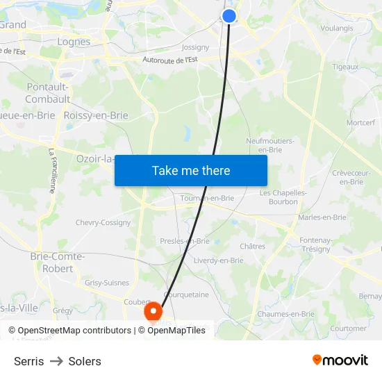Serris to Solers map