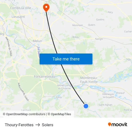 Thoury-Ferottes to Solers map