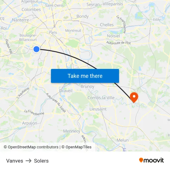 Vanves to Solers map