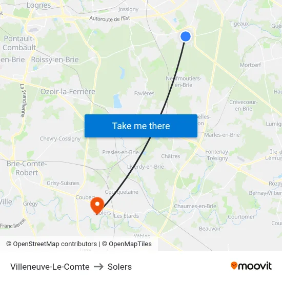 Villeneuve-Le-Comte to Solers map
