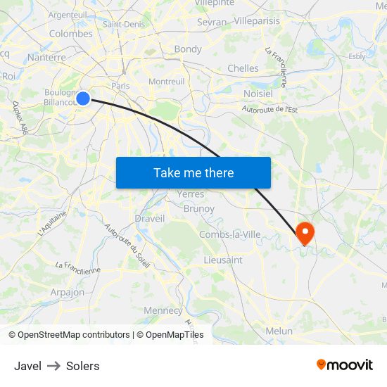 Javel to Solers map