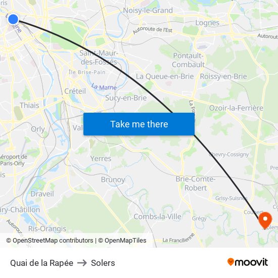 Quai de la Rapée to Solers map