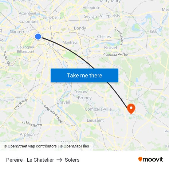 Pereire - Le Chatelier to Solers map