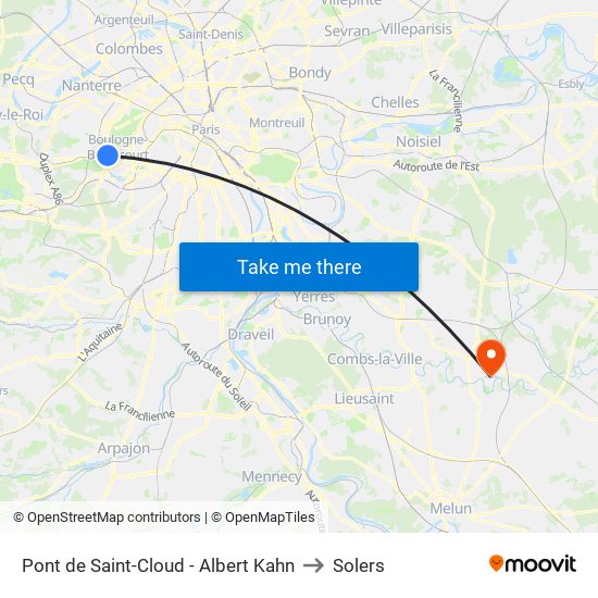 Pont de Saint-Cloud - Albert Kahn to Solers map