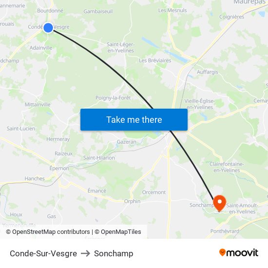 Conde-Sur-Vesgre to Sonchamp map