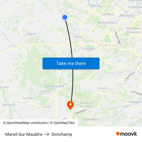 Mareil-Sur-Mauldre to Sonchamp map