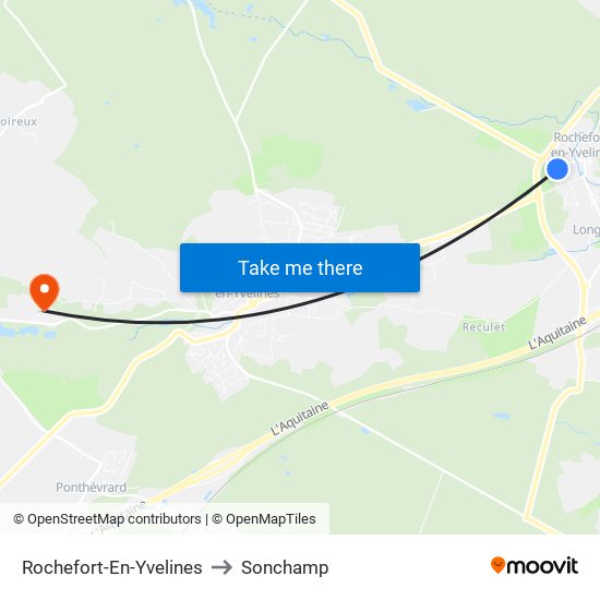 Rochefort-En-Yvelines to Sonchamp map