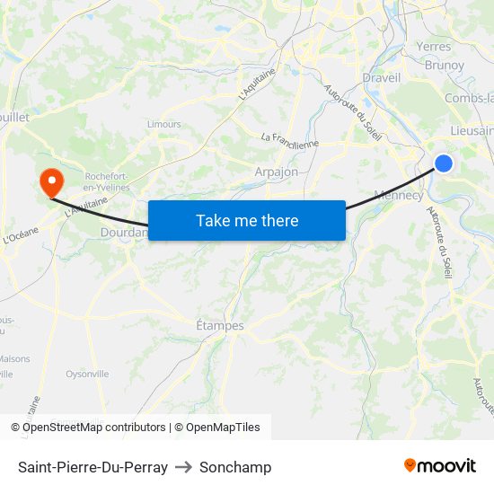 Saint-Pierre-Du-Perray to Sonchamp map