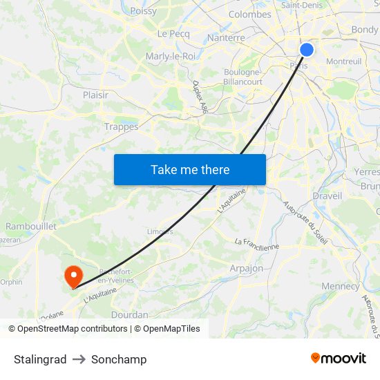 Stalingrad to Sonchamp map