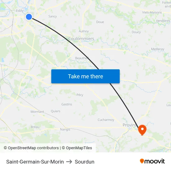 Saint-Germain-Sur-Morin to Sourdun map