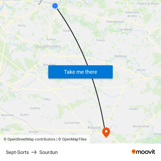Sept-Sorts to Sourdun map