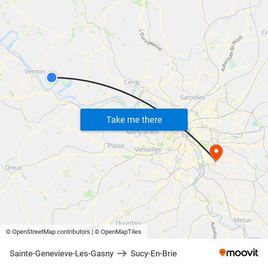 Sainte-Genevieve-Les-Gasny to Sucy-En-Brie map