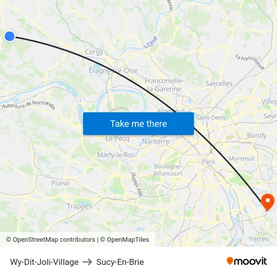 Wy-Dit-Joli-Village to Sucy-En-Brie map