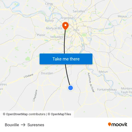 Bouville to Suresnes map