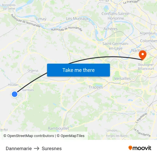 Dannemarie to Suresnes map