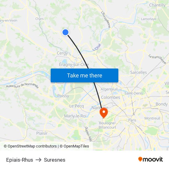 Epiais-Rhus to Suresnes map