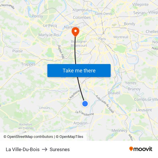 La Ville-Du-Bois to Suresnes map