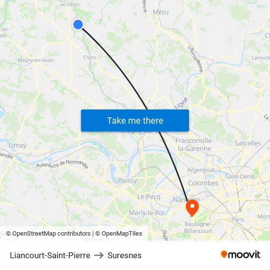 Liancourt-Saint-Pierre to Suresnes map