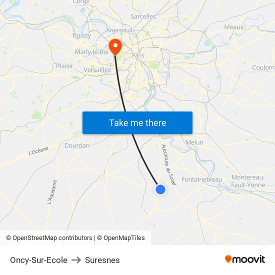 Oncy-Sur-Ecole to Suresnes map