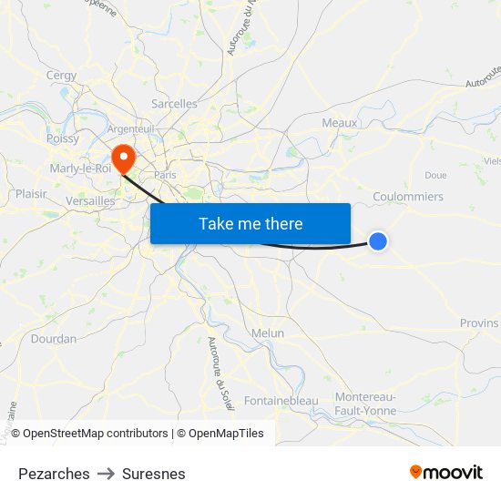 Pezarches to Suresnes map