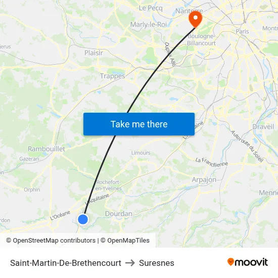 Saint-Martin-De-Brethencourt to Suresnes map