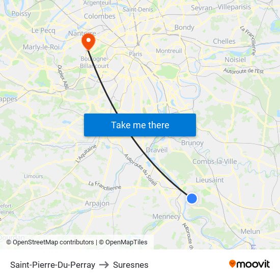 Saint-Pierre-Du-Perray to Suresnes map