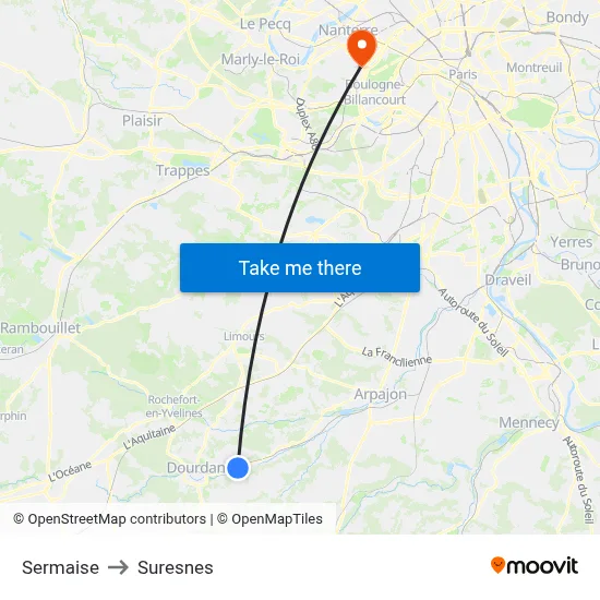 Sermaise to Suresnes map