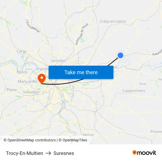 Trocy-En-Multien to Suresnes map