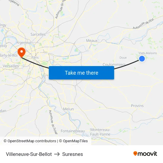 Villeneuve-Sur-Bellot to Suresnes map