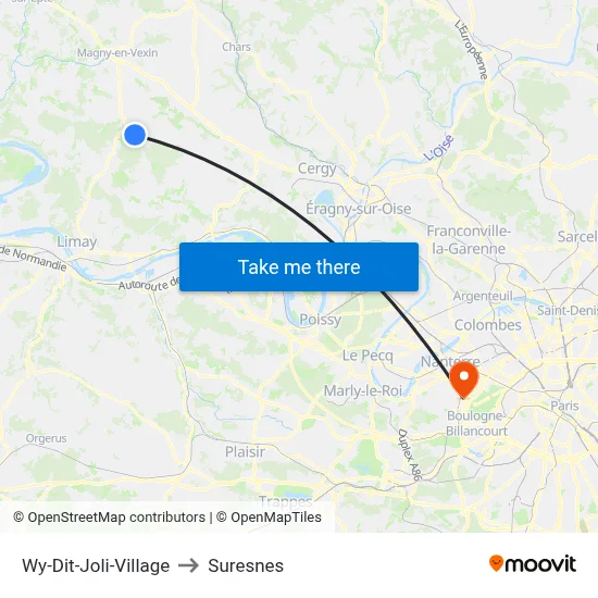 Wy-Dit-Joli-Village to Suresnes map
