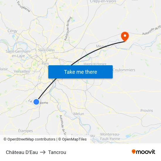 Château D'Eau to Tancrou map