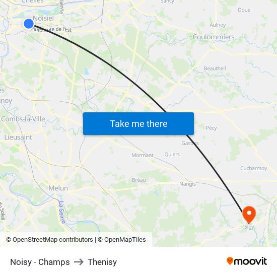 Noisy - Champs to Thenisy map