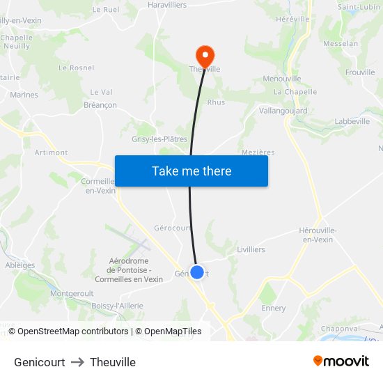 Genicourt to Theuville map