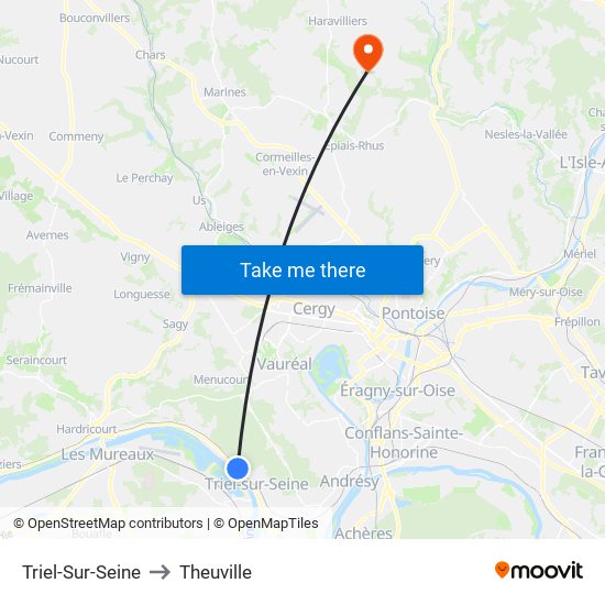 Triel-Sur-Seine to Theuville map