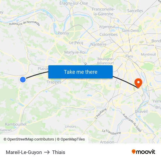 Mareil-Le-Guyon to Thiais map