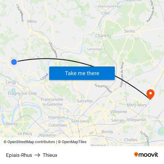 Epiais-Rhus to Thieux map
