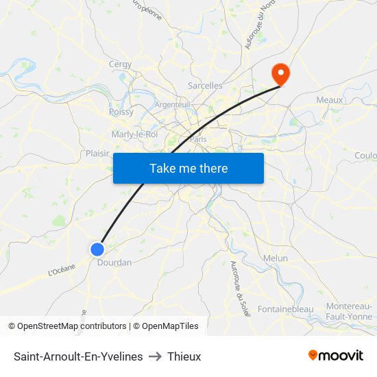 Saint-Arnoult-En-Yvelines to Thieux map